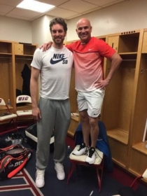 Andrea Agassi e Paul Gasol