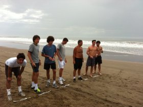 La foto degli allenamenti di Alessandro Giannessi, Gianluigi Quinzi, Alessandro Colella, Federico Gaio e Gianmarco Micolani