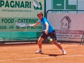 Filippo Baldi, 20enne di Vigevano, ha vinto il derby azzurro contro Andrea Vavassori - Foto Locatelli