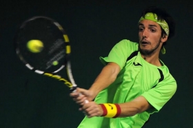 Il ligure Andrea Basso ha battuto al 1° turno del Futures di Sondrio l’irlandese Barry, testa di serie n.5 - (foto Panunzio).