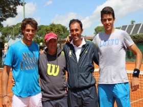 Nella foto Baldi, Berrettini, Santopadre ed il Direttore Pancho di Matteo