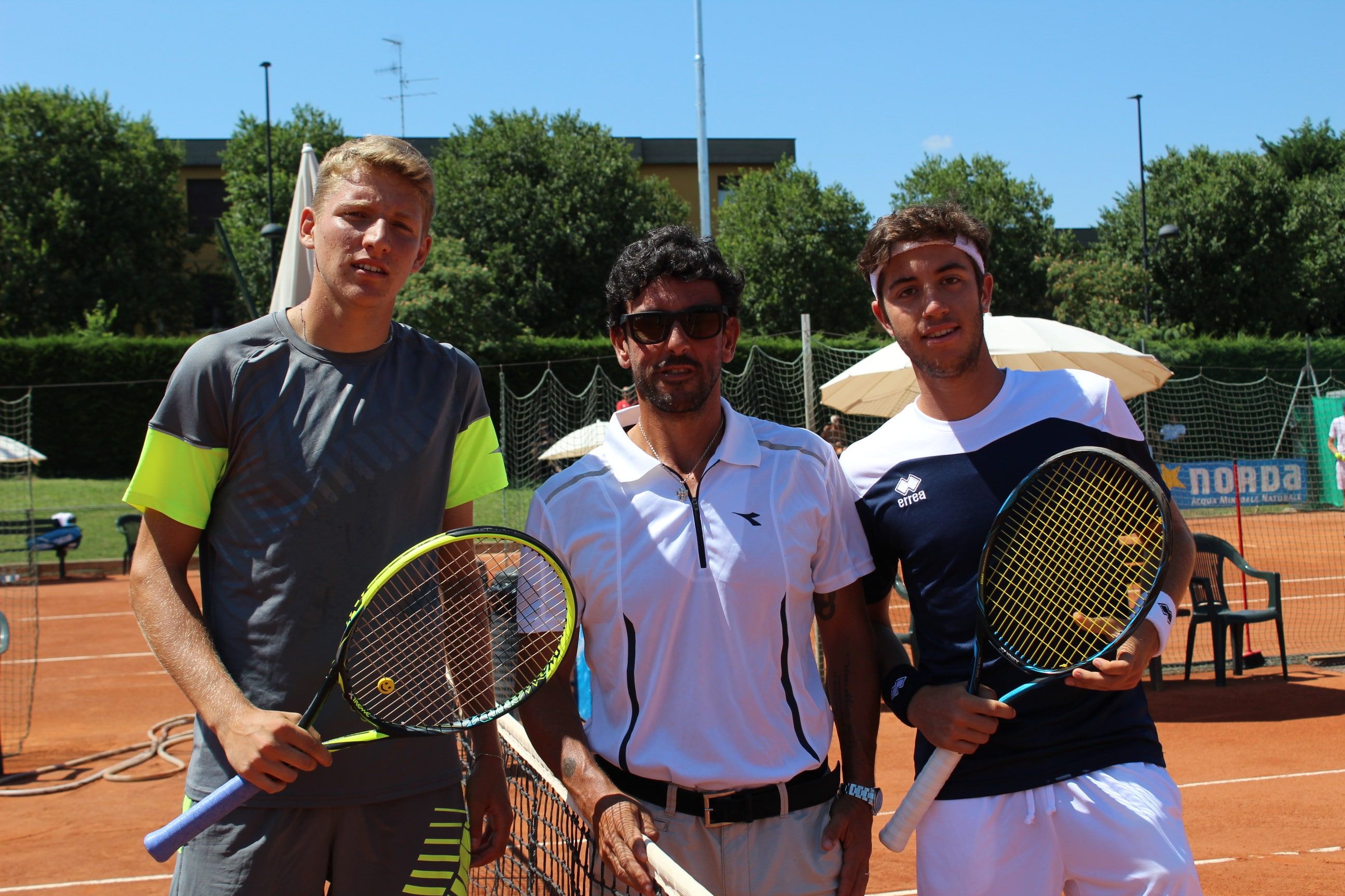 Berrettini e Bocchi prima della partita