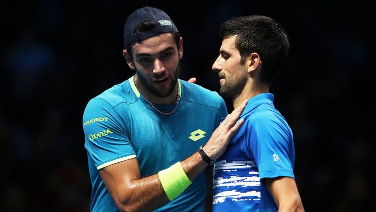 Matteo Berrettini e Novak Djokovic nella foto