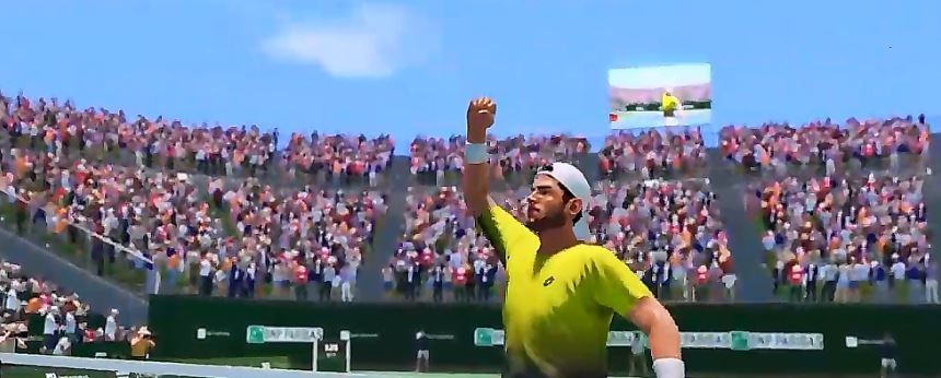 Matteo Berrettini virtuale nella foto