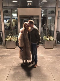Eugenie Bouchard con John Goherke