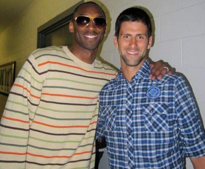 Kobe Bryant con Novak Djokovic