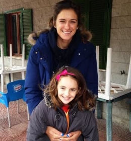 la piccola pugliese Martina Cudazzo con la maestra Irina Buryachok, ex Top-200 Wta