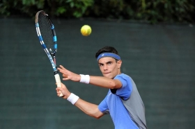 Simone Camposeo, 16 anni, ha sconfitto col punteggio di 6-4 6-3 Leonardo Chiari - Foto Francesco Panunzio