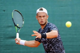Cristian Carli, emiliano classe 1996, è al secondo turno degli Internazionali Città di Padova dopo il doppio 6-4 al tedesco Meis - (foto Francesco Panunzio)