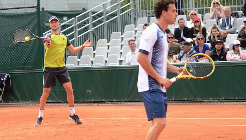 Marco Cecchinato e Andreas Seppi nella foto
