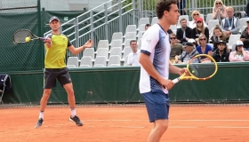 Marco Cecchinato e Andreas Seppi nella foto