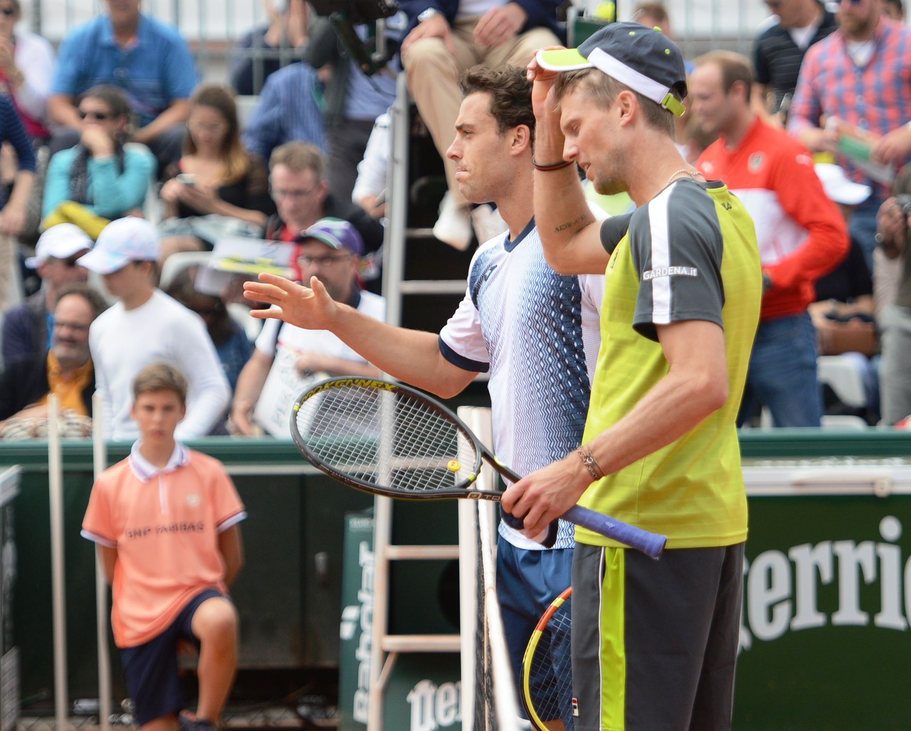 Marco Cecchinato e Andreas Seppi nella foto