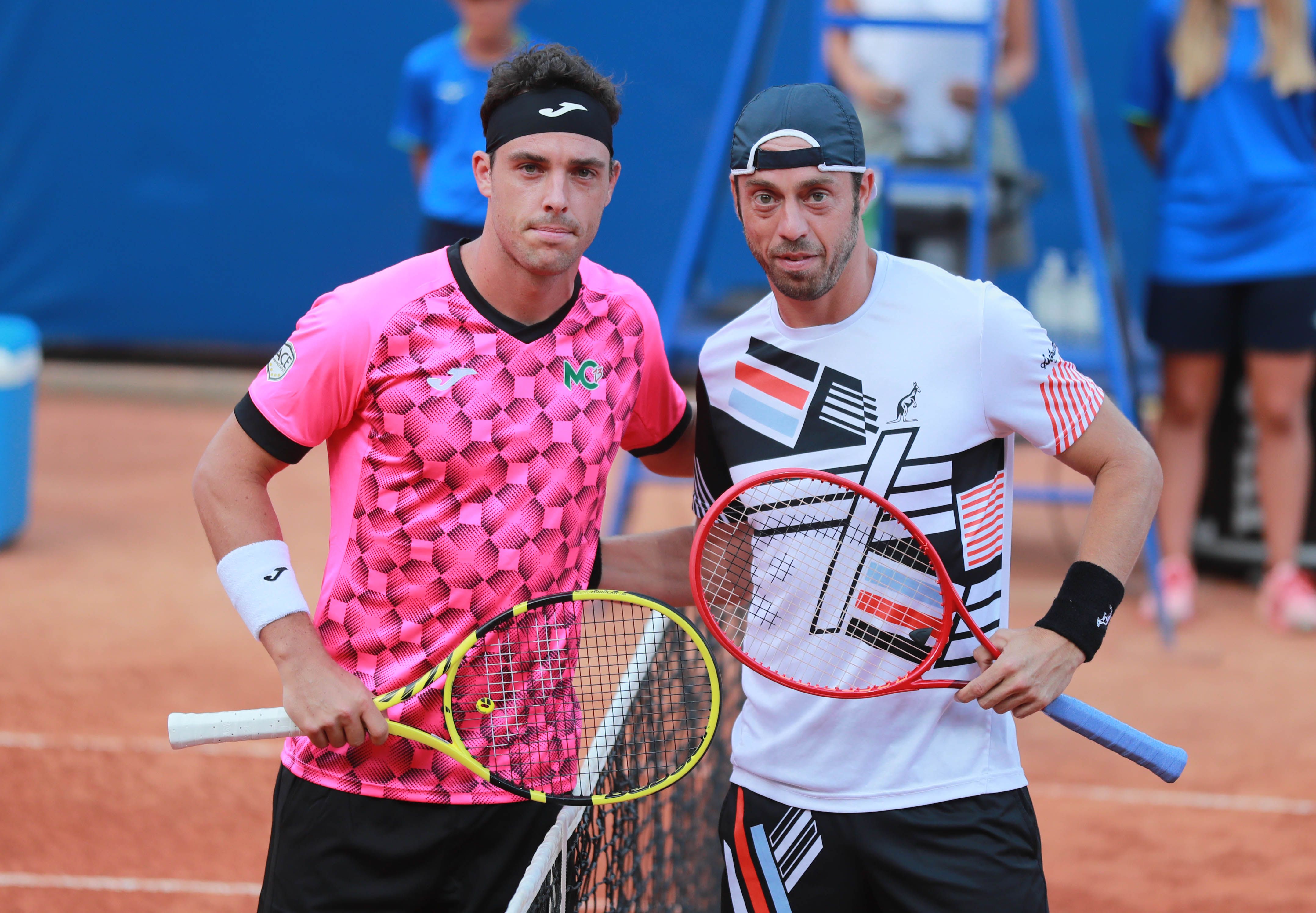 Marco Cecchinato e Paolo Lorenzi nella foto scattata oggi a San Marino