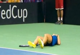 Dominika Cibulkova si è dovuta ritirare per crampi