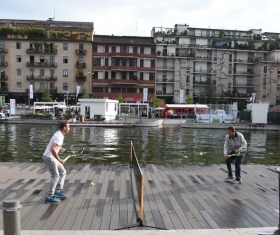 Volandri e Cecchinato, tennis sulla Darsena