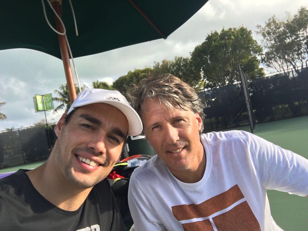 Fabio Fognini e Franco Davin nella foto