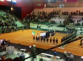 La Davis è un momento strano, anche per chi vive a pane e tennis - Un Grazie a Stefano per la foto
