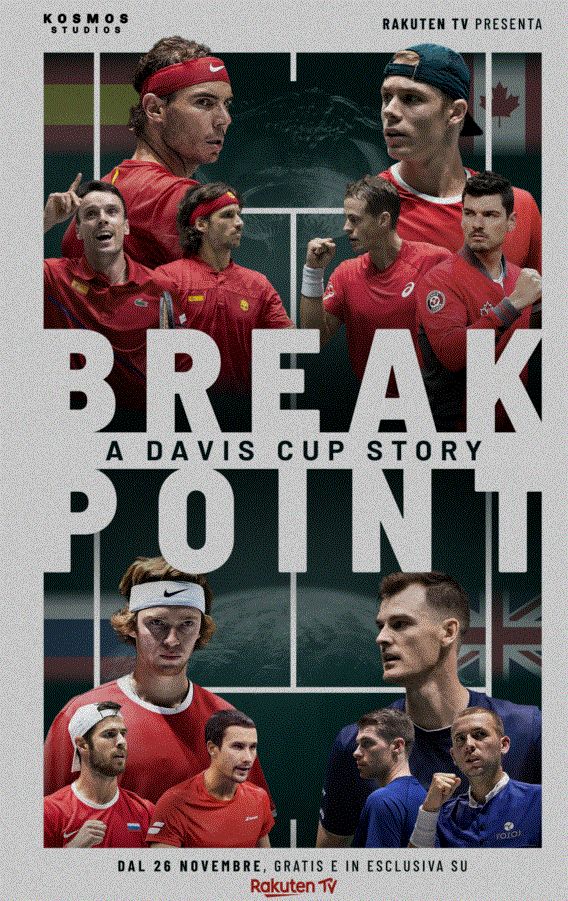 Break Point - A Davis Cup Story, documentario sulla Coppa Davis che verrà rilasciato gratuitamente a partire dal 26 novembre su Rakuten TV