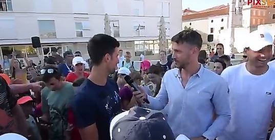 Novak Djokovic insieme a Dimitrov venerdì scorso a Zara