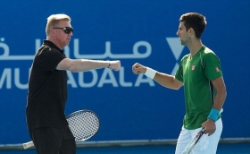 Becker e Djokovic nella foto