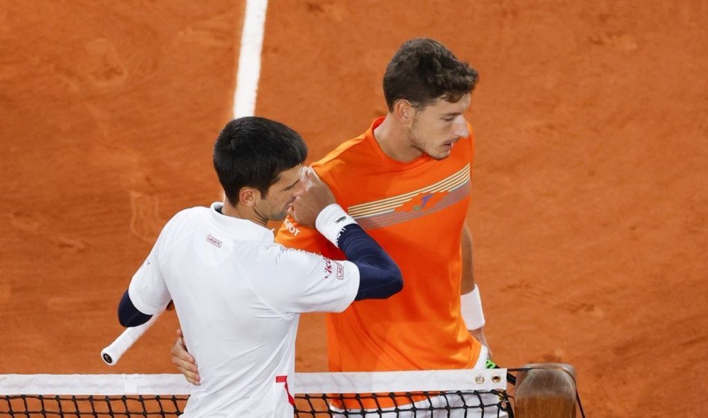 Novak Djokovic e Pablo Carreno Busta nella foto
