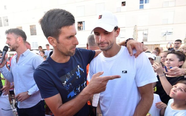 Novak Djokovic e Grigor Dimitrov nella foto