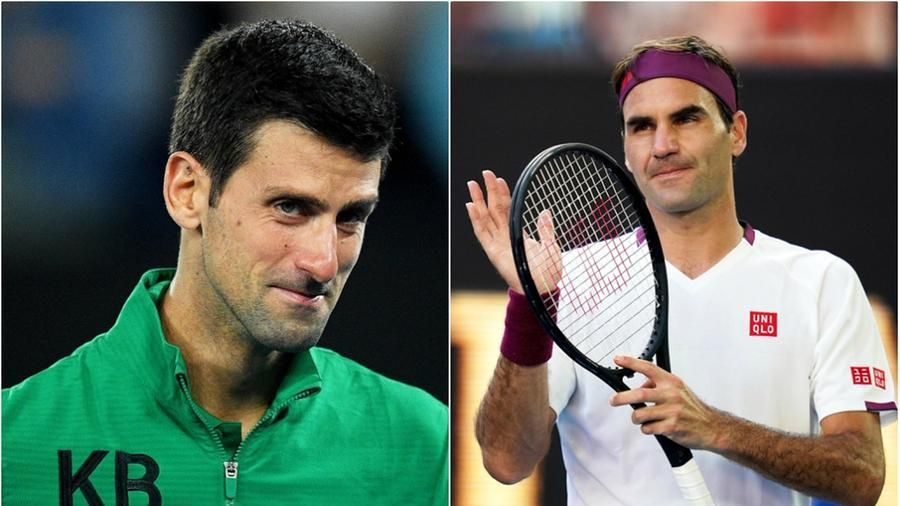 Novak Djokovic e Roger Federer nella foto