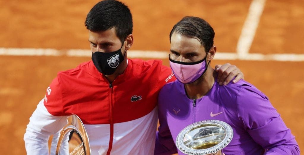 Rafael Nadal con Novak Djokovic