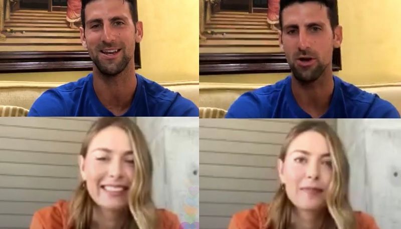 Novak Djokovic e Maria Sharapova nella foto