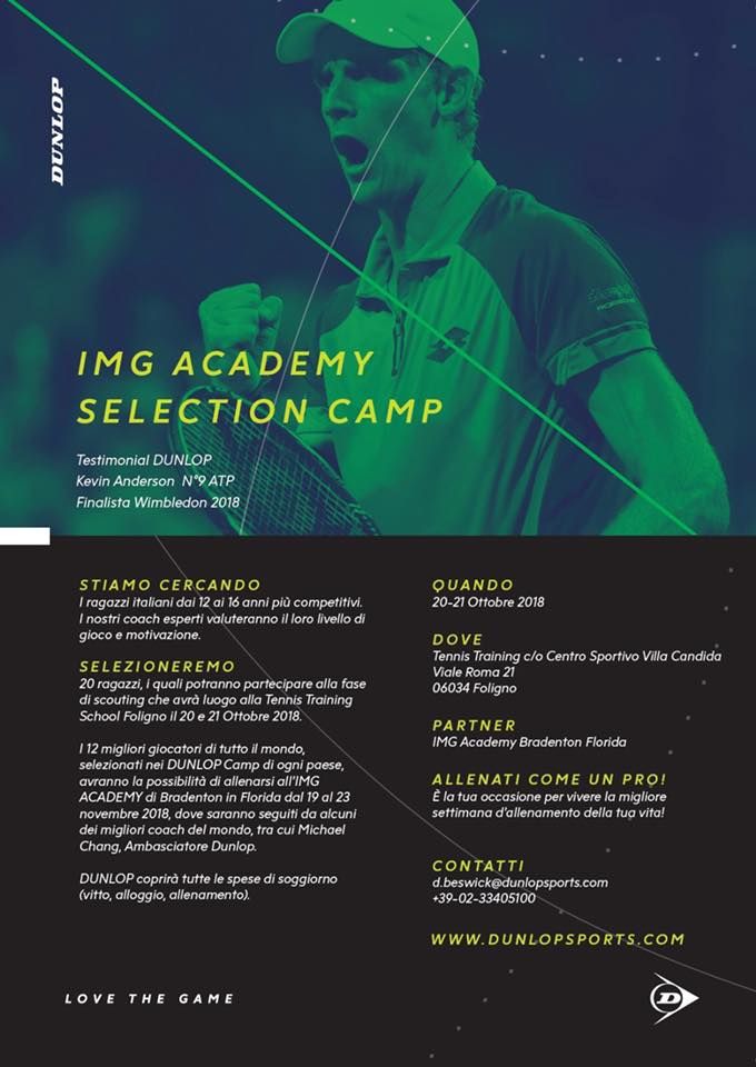 Tennis Training e Dunlop inieme per il Selection Camp