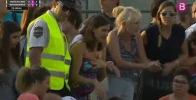 Momento di tensione in un match di esibizione ma alla fine tutto si risolve per il meglio