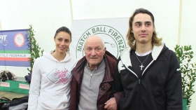 Da sinistra Alexia Virgili, il nonno Beppe 'Pecos Bill'' e Adelchi Virgili