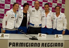 Il team azzurro di Fed Cup.
