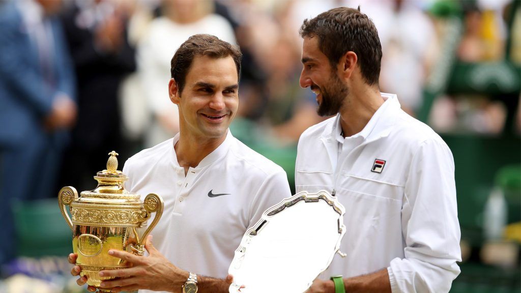Roger Federer e Marin Cilic nella foto