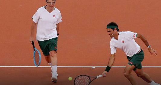 Roger Federer con Bill Gates