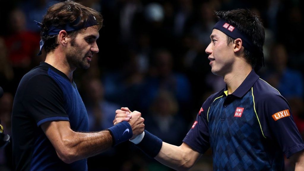 Kei Nishikori e Roger Federer