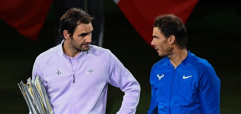 Roger Federer e Rafael Nadal nella foto