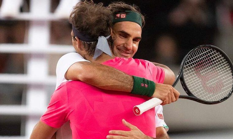 Roger Federer e Rafael Nadal nella foto