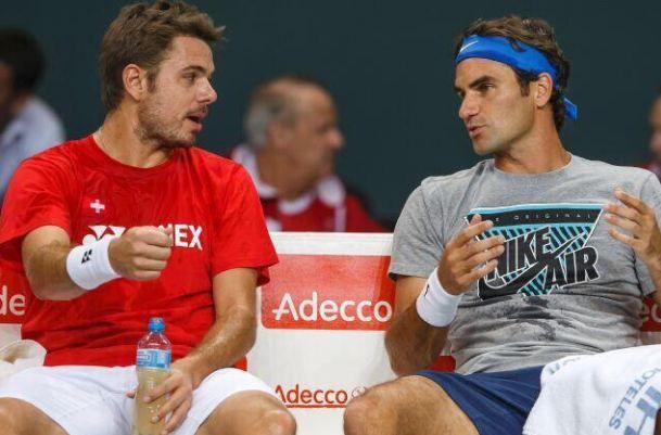 Roger Federer e Stan Wawrinka nella foto