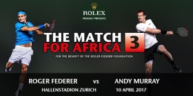 Roger Federer sfiderà Andy Murray per l'esibizione "Match for Africa"