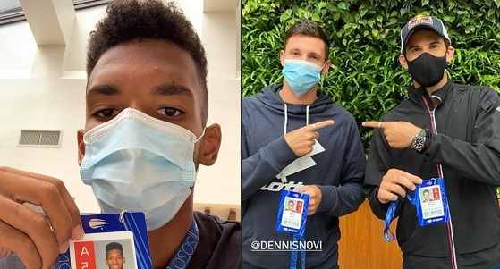 I giocatori "festeggiano" i test negativi e iniziano ad allenarsi agli US Open