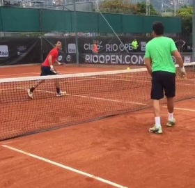 Fabio Fognini e Nicolas Almagro al minitennis