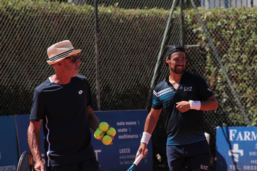 Fabio Fognini con Corrado Barazzutti nella foto