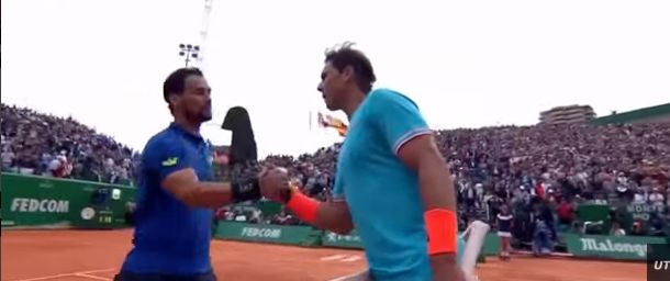Fabio Fognini e Rafael Nadal nella foto