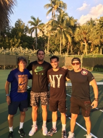 Roberto Quiroz Gomez e l'allenamento con Fabio Fognini
