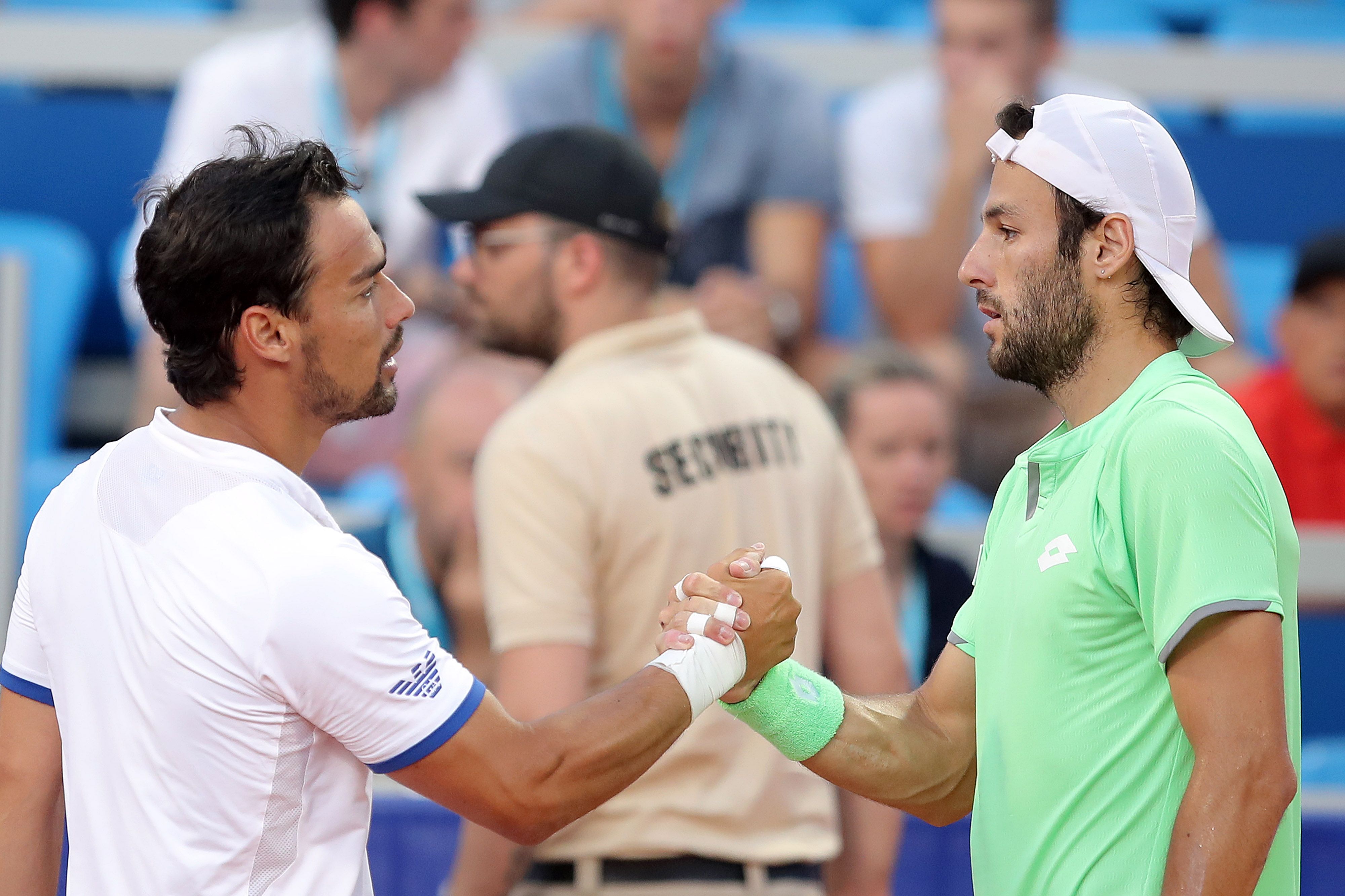 Fabio Fognini e Stefano Travaglia nella foto