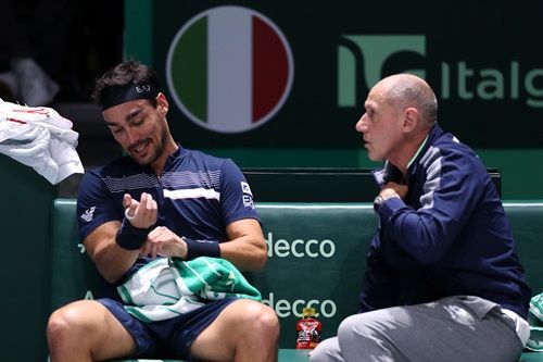Fabio Fognini classe 1987 e Corrado Barazzutti nella foto