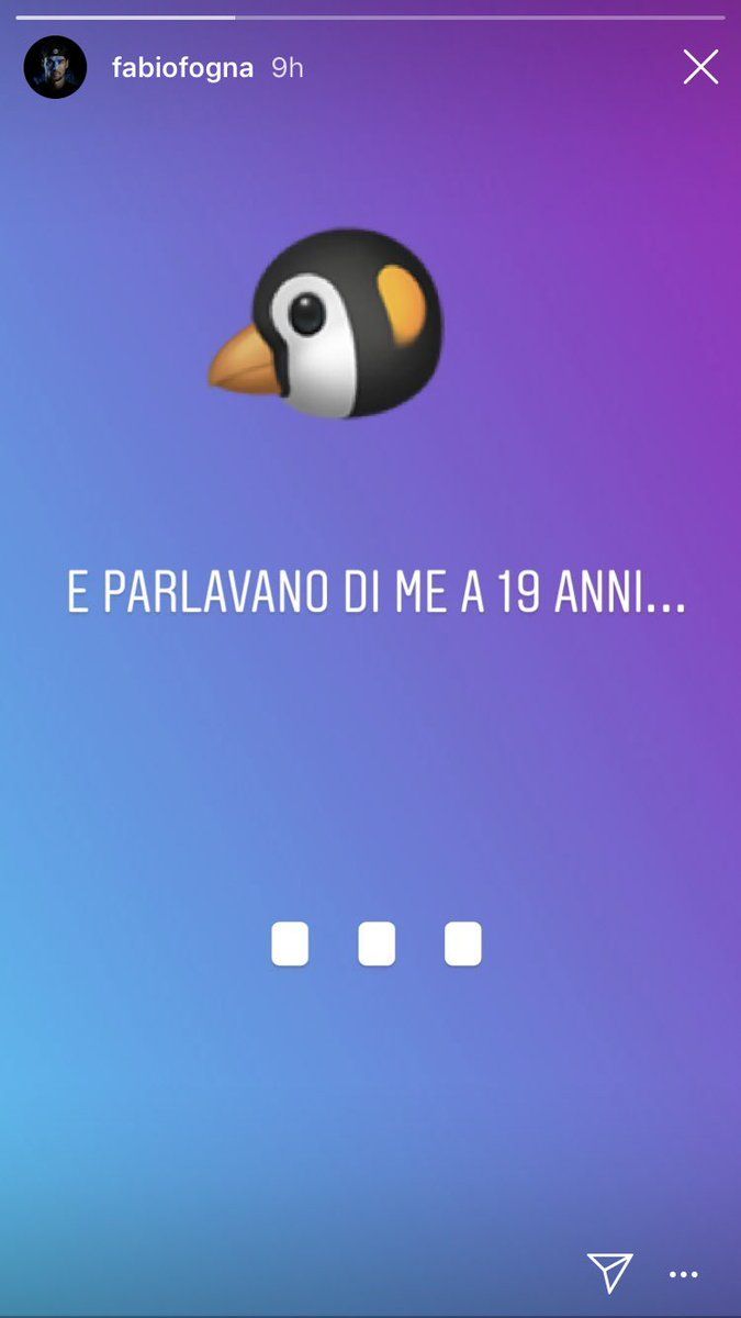 L'immagine di una stories Instagram tratta dal profilo di Fabio Fognini
