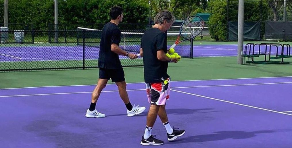 Franco Davin con Cristian Garin