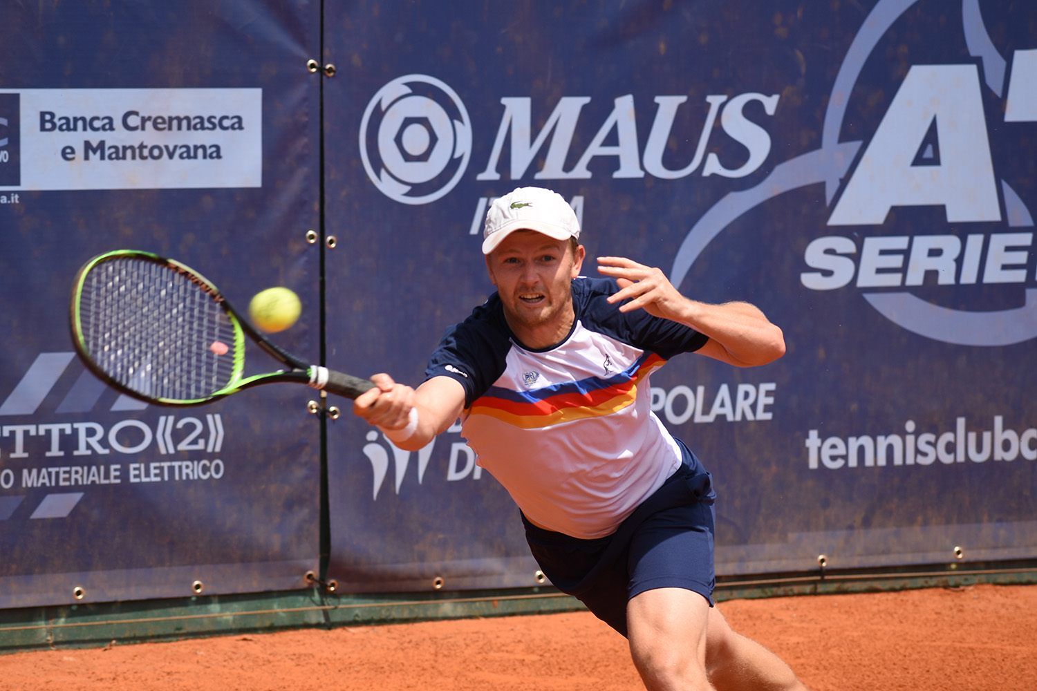 Andrey Golubev, protagonista in singolare e in doppio, vinto in coppia con Vincent Ruggeri, nella semifinale di andata di A1 tra Tc Crema e Park Genova (foto GAME)